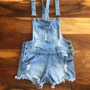Denim overalls